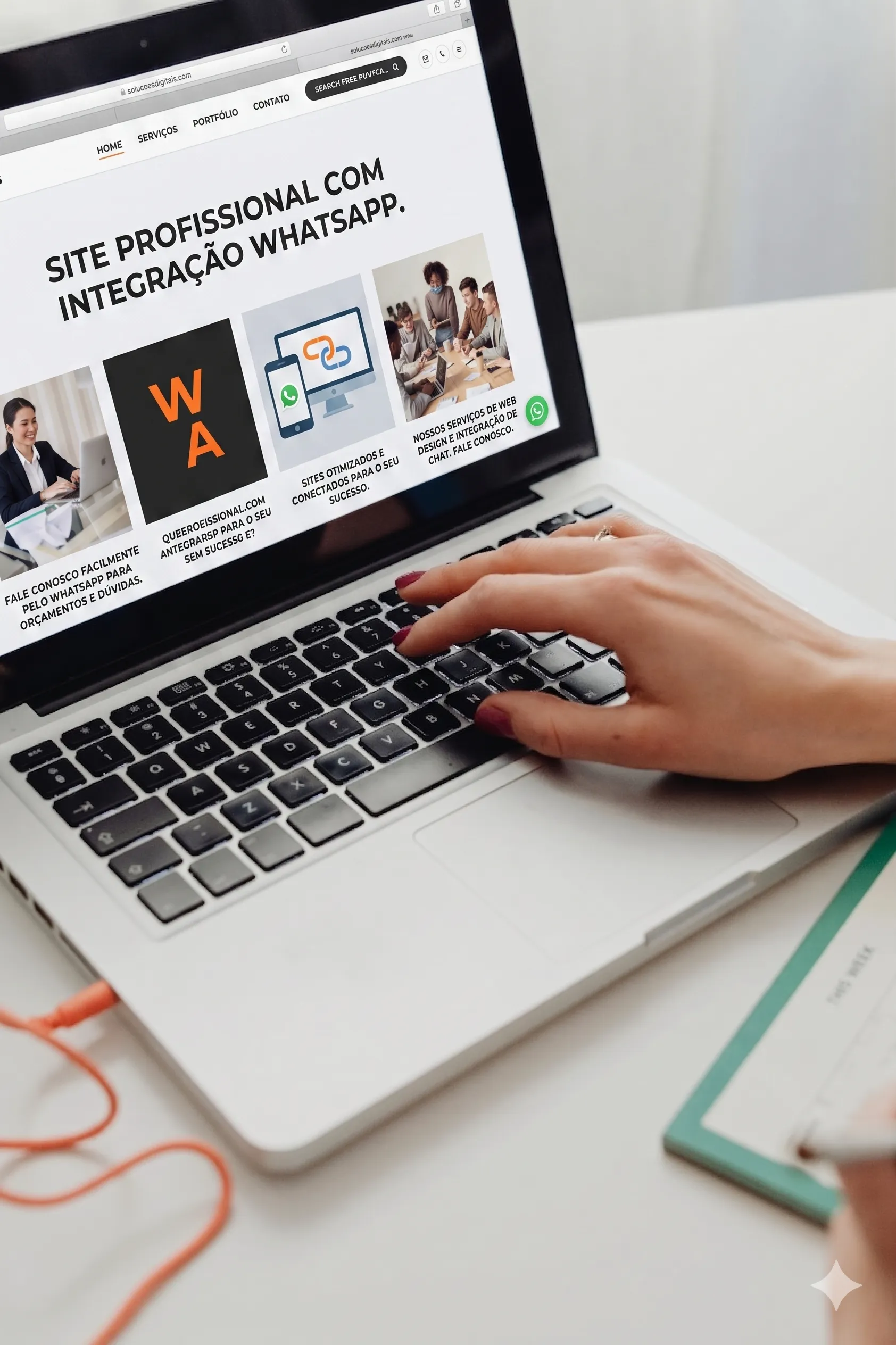 Site profissional com integração WhatsApp